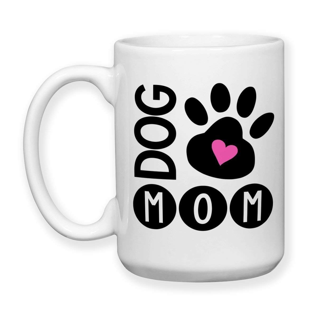 Dog Mom Ceramic Coffee Mug with Paw Print Design - Perfect Gift for Dog Lovers | Ideal for Home, Office & Gifts