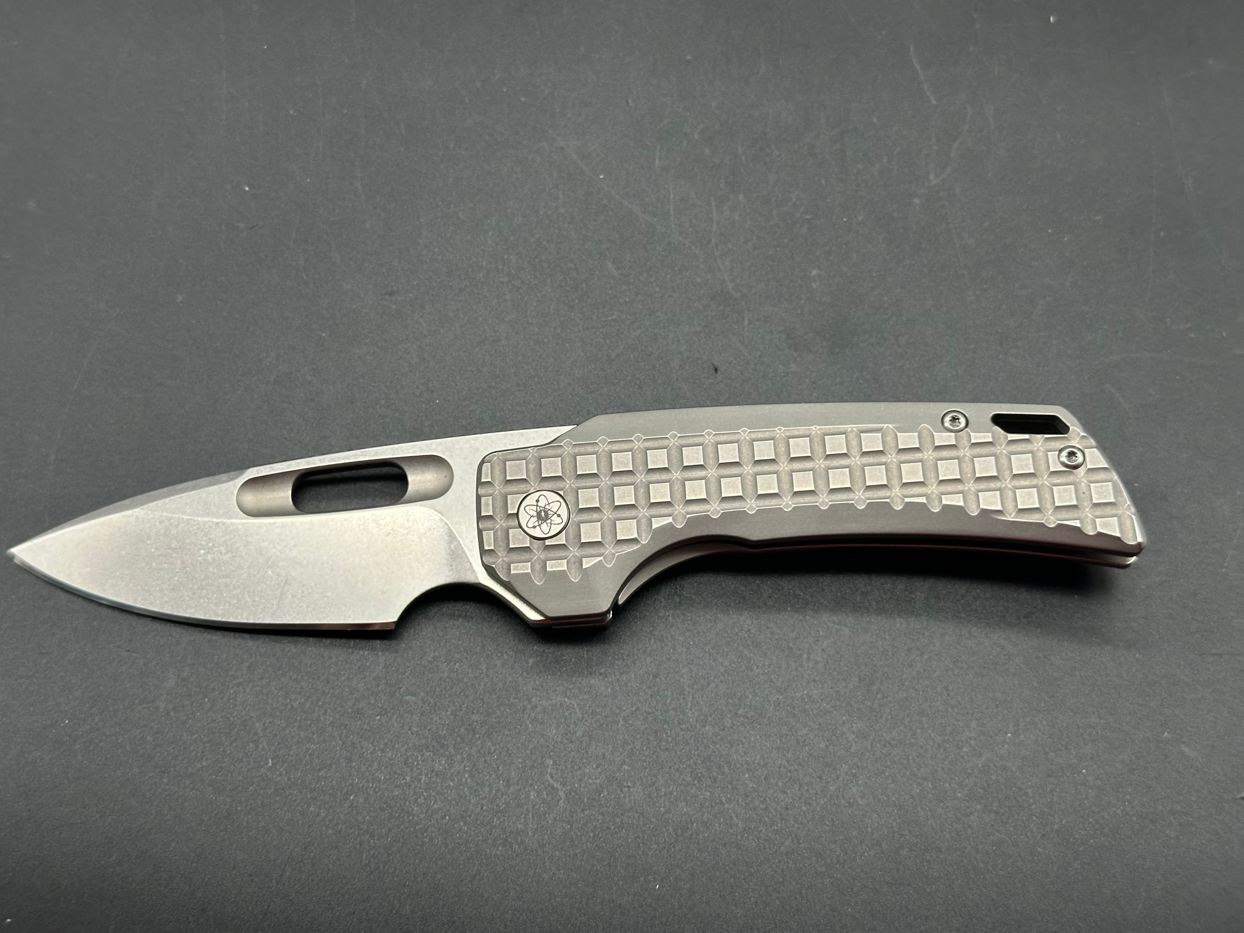 Empedc Nymble M390 Folding Pocket Knife - 3rd Gen Titanium Handle with Stonewash Finish | EDC, Outdoor, Camping & Survival Gear