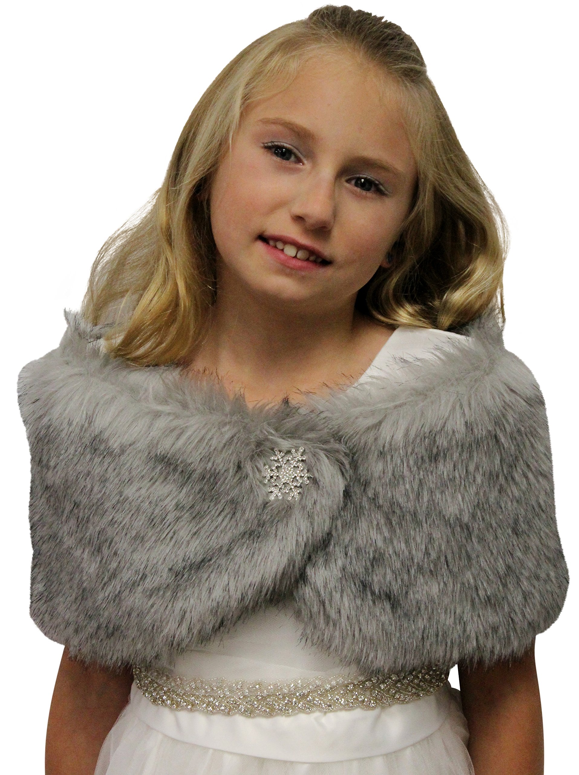 Luxury Faux Fur Wedding Shawl for Flower Girls - Soft & Elegant Bridal Accessory for Winter Weddings & Special Occasions