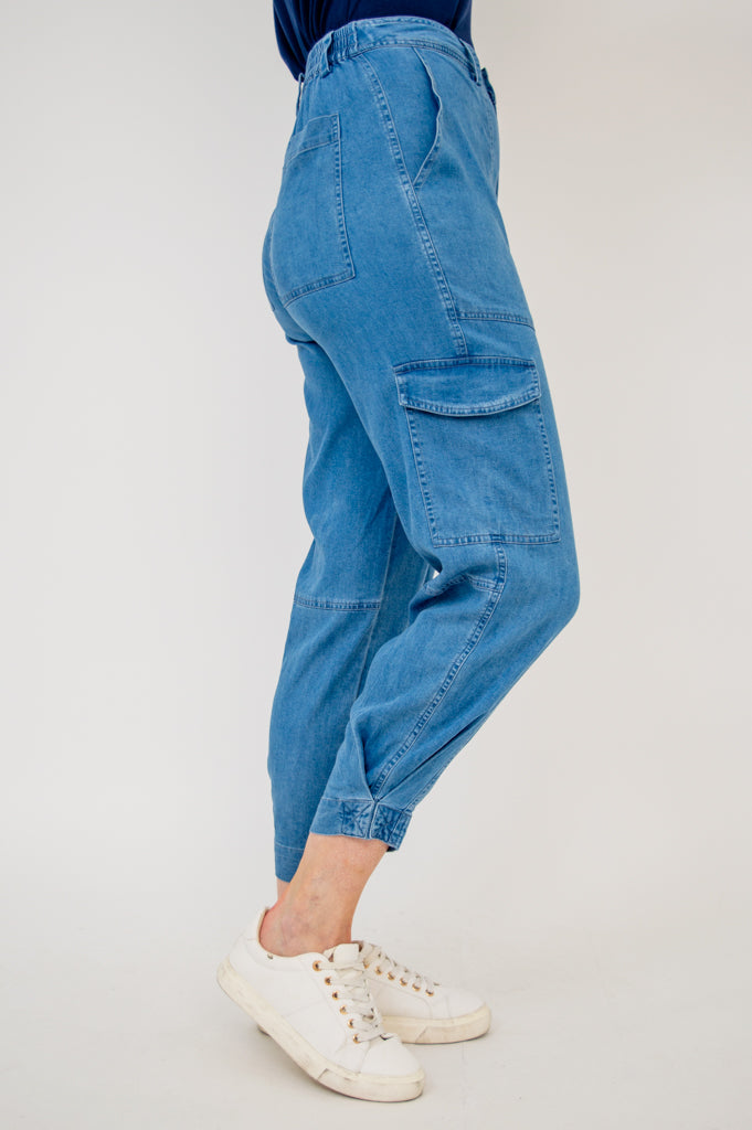 Fergie Women's Tencel Denim Pants - Comfortable High-Waisted Stretch Jeans for Work, Travel & Casual Wear