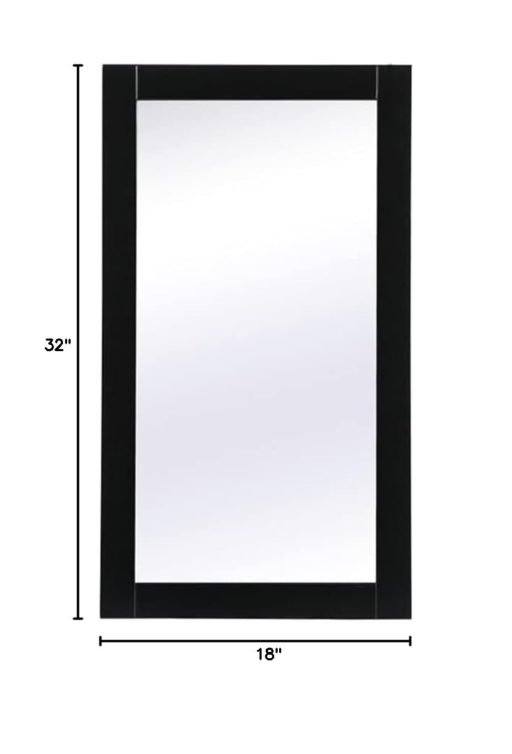 Elegant Black MDF Vanity Mirror 18x32 for Bathroom Decor