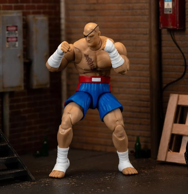 Jada Toys 1/12 Scale 6-Inch Ultra Street Fighter II Action Figure - Sagat Collectible for Gamers & Fans | Perfect for Display, Cosplay & Fighting Game Enthusiasts