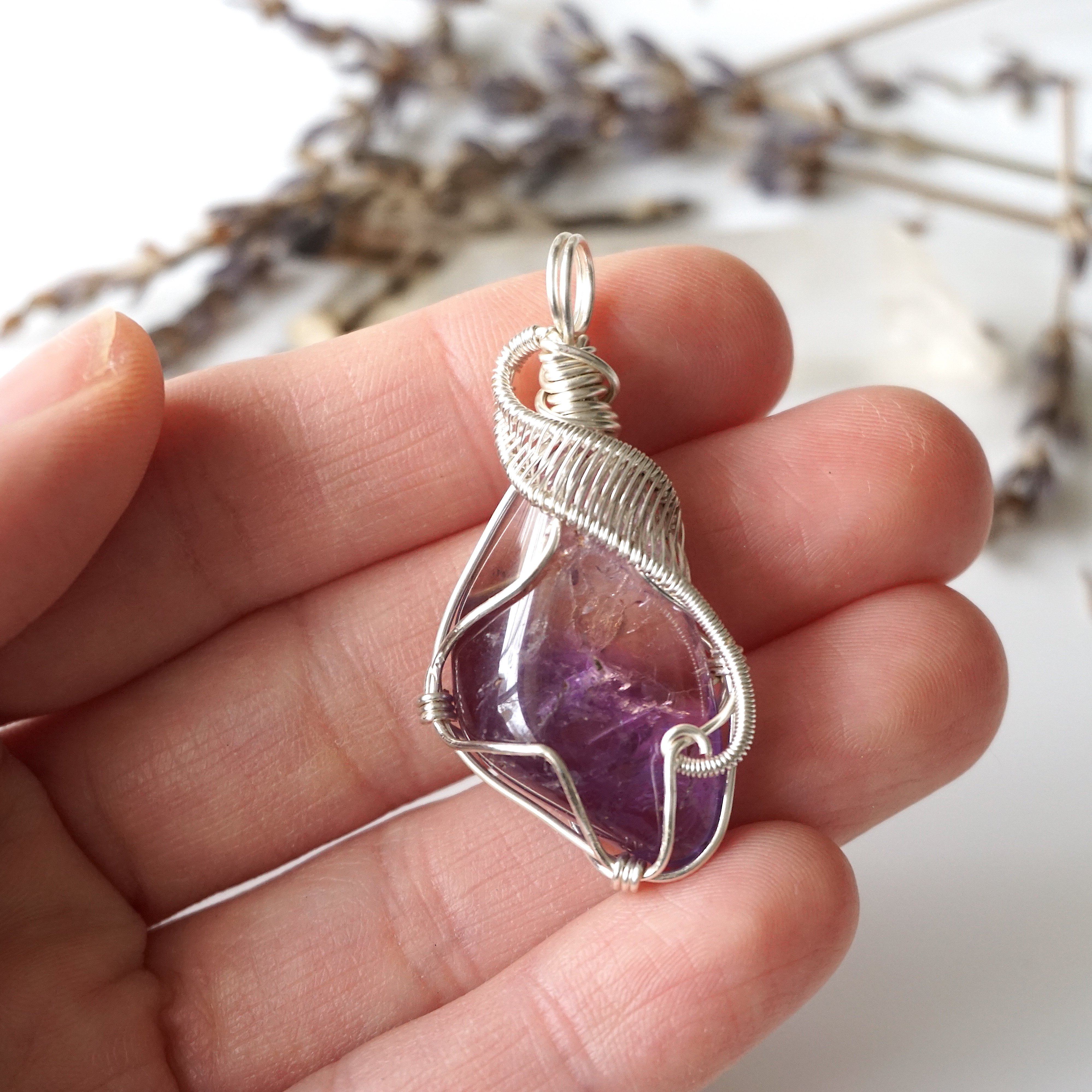 Natural Ametrine Pendant Necklace - Silver Plated Crystal Jewelry for Women - Perfect for Gifts, Meditation & Spiritual Healing