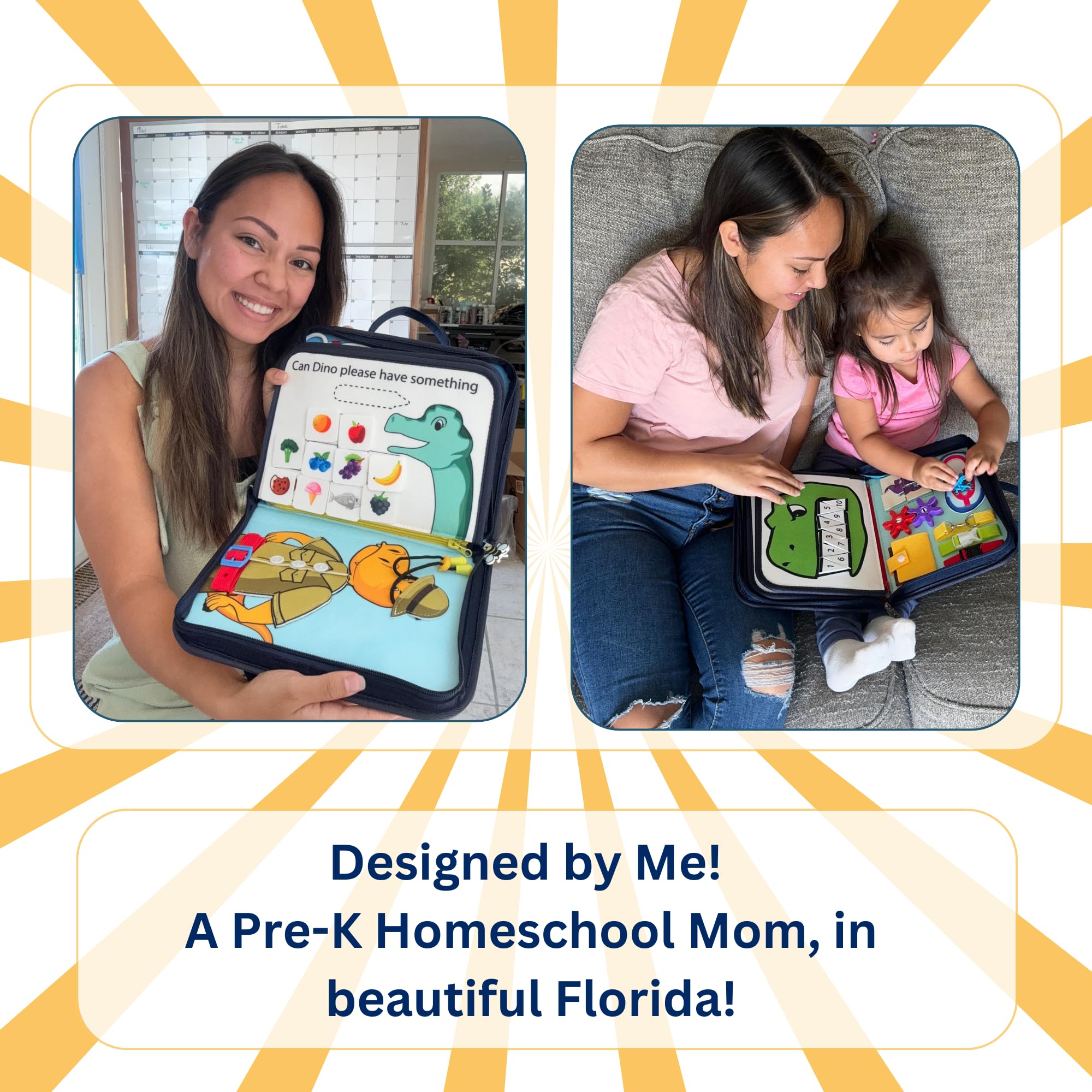 Montessori Busy Board for Toddlers 3-5 Years - Sensory Learning Activity Book with Fine Motor Skills Development - Perfect for Preschool Education & Travel Toys - Ideal for Airplane, Car Rides & Quiet Playtime at Home