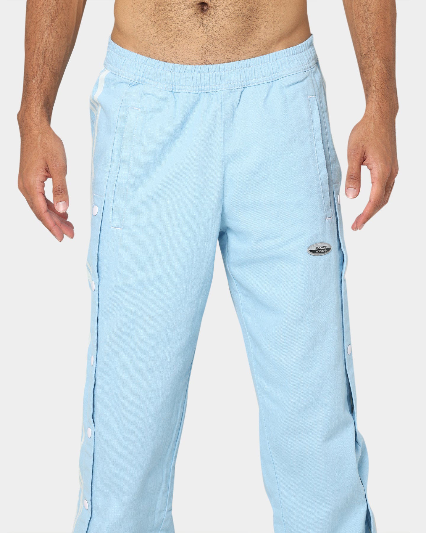 Adidas Originals Denim Jeans for Men - Clear Blue Washed Slim Fit Stretch Comfortable Casual Pants | Perfect for Streetwear, Everyday Wear & Gym to Street Style