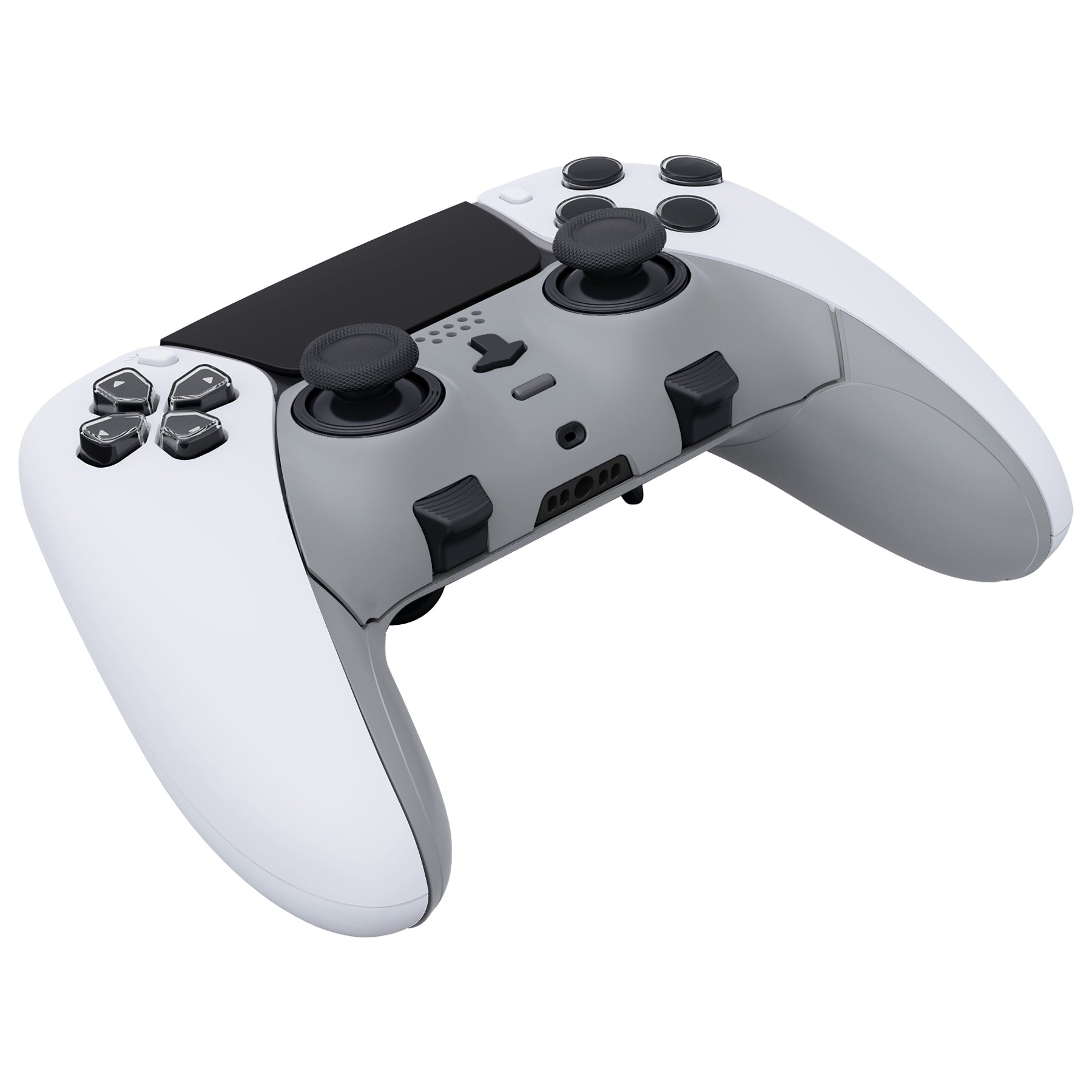 eXtremeRate New Hope Gray PS5 Edge Controller Shell - DIY Replacement Front & Back Cover with Decorative Trim | Custom Plates for Enhanced Gaming Experience | Perfect for PS5 Edge Controller Modding & Personalization