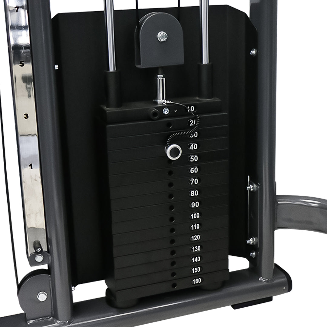 TKO Functional Trainer 160LB Stack - Light Commercial Gym Equipment for Home & Studio Workouts | Strength Training, CrossFit, and Functional Fitness Exercises