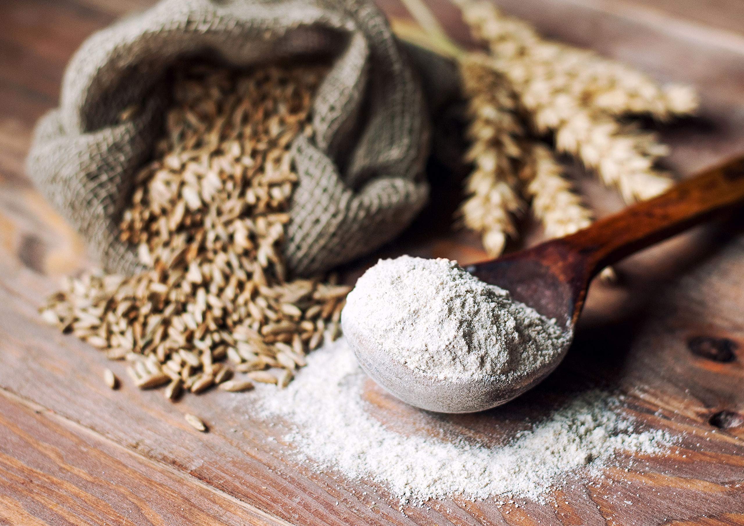 Food to Live Organic Stone Ground Rye Flour - 16 lb Bulk Bag, Whole Grain Rye Berries, Kosher & Vegan Certified, Perfect for Bread Baking, Sourdough & Artisan Loaves | USA Made | Ideal for Home Bakers & Professional Kitchens