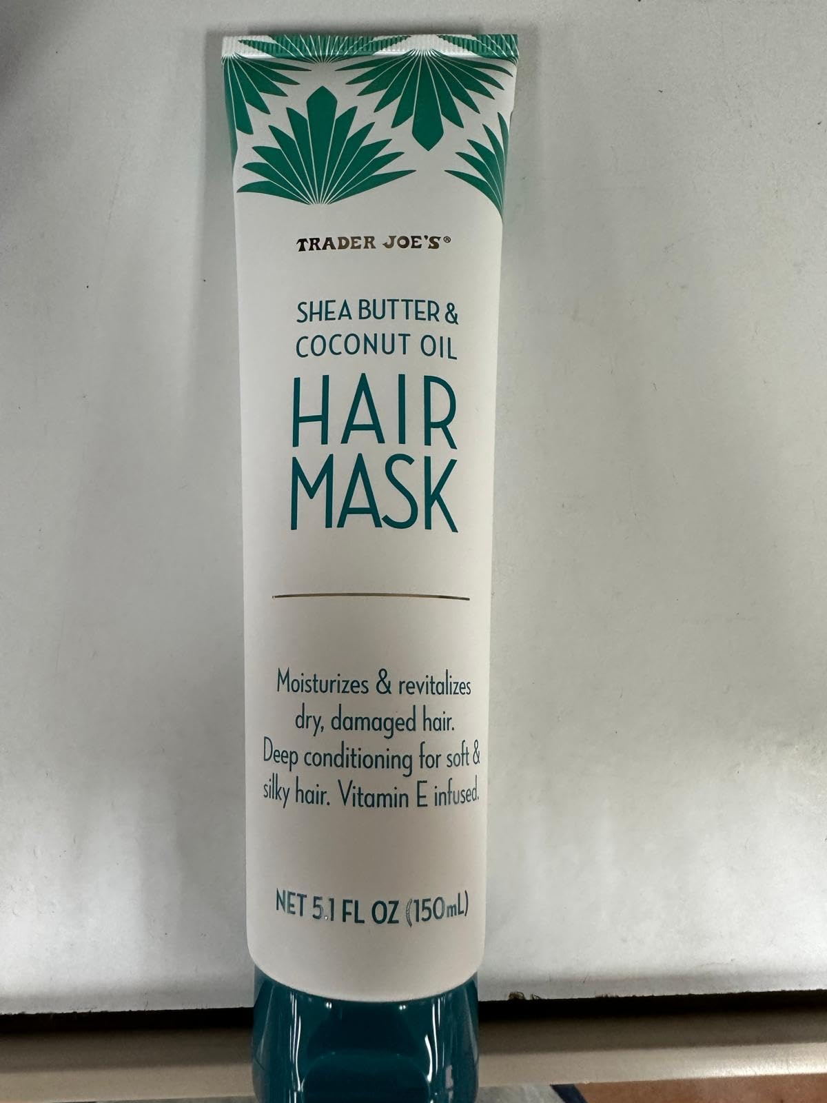 Trader Joe's Shea Butter & Coconut Oil Deep Conditioning Hair Mask 5.1 FL OZ (2-Pack) - Hydrating Treatment for Dry, Damaged Hair - Perfect for At-Home Spa Days & Post-Color Care