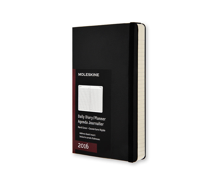 Premium Moleskine 2024 Daily Planner - 12 Month Agenda with Hard Cover for Work, School & Personal Organization | Undated Weekly & Monthly Calendar, Pocket Notebook for Productivity & Time Management