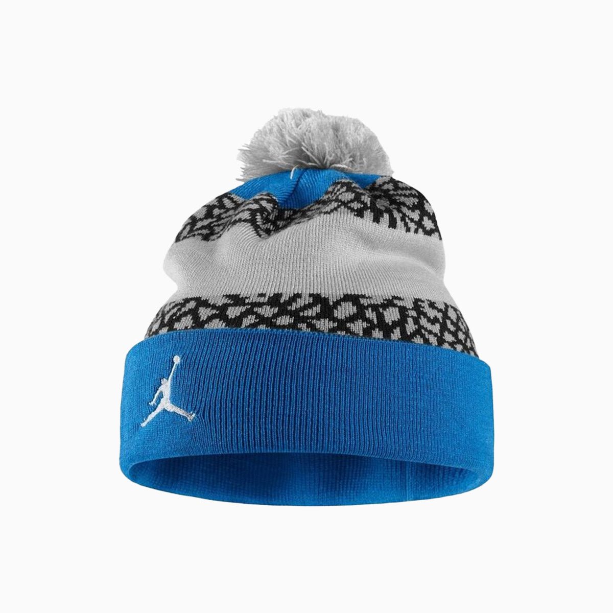 Jordan Jumpman Striped Beanie Hat - Winter Warm Knit Hat for Men & Women - Official NBA Basketball Team Logo - Perfect for Cold Weather, Outdoor Sports & Casual Wear