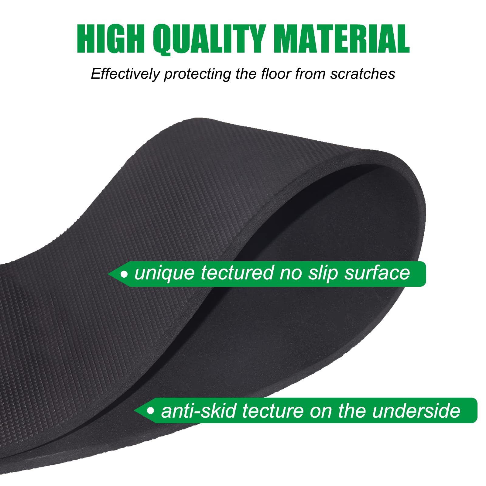 Non-Slip Rubber Furniture Pads for Recliners & Swivel Chairs - 25.2