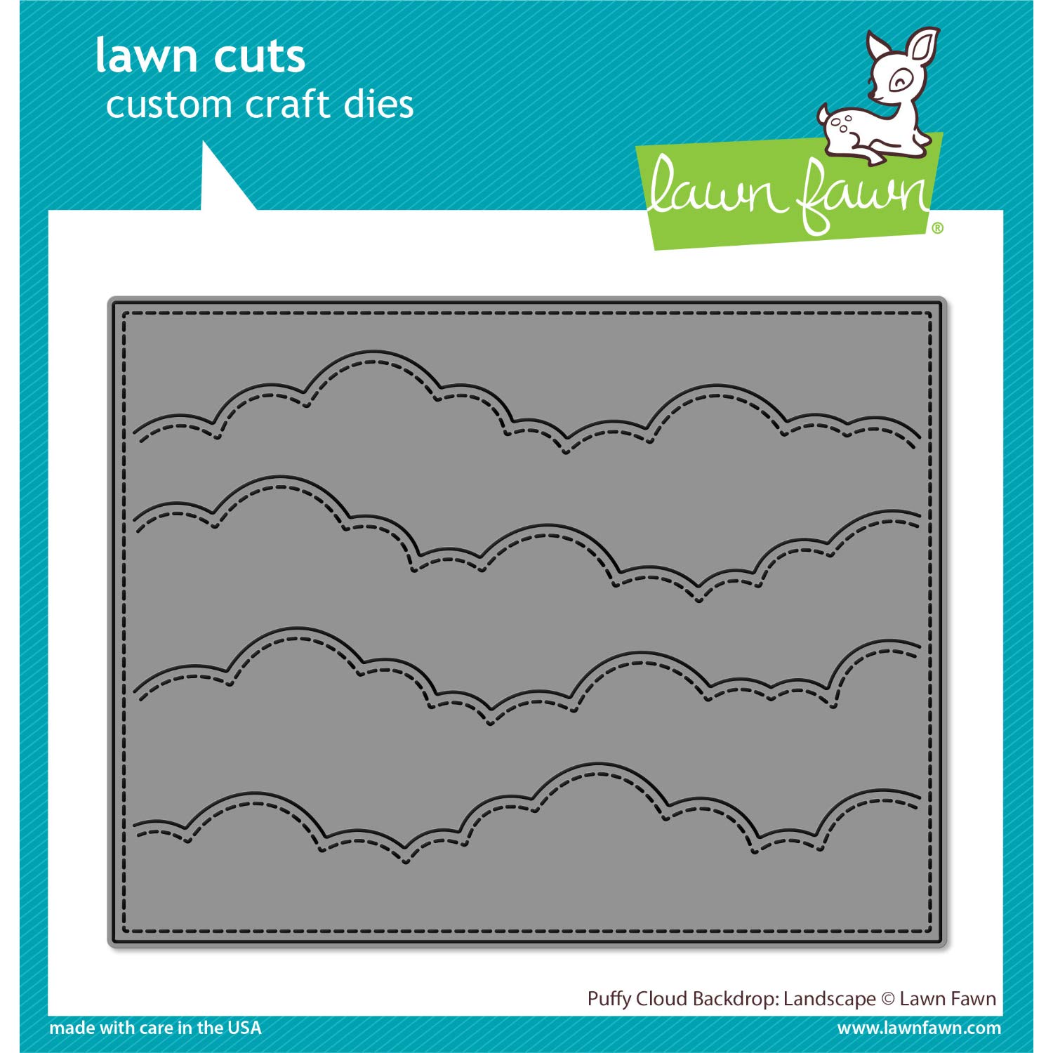 Lawn Fawn LF2351 Puffy Cloud Backdrop Landscape Custom Craft Dies for Scrapbooking, Card Making & DIY Paper Crafts – Perfect for Home Decor, Party Invitations & Handmade Greeting Cards