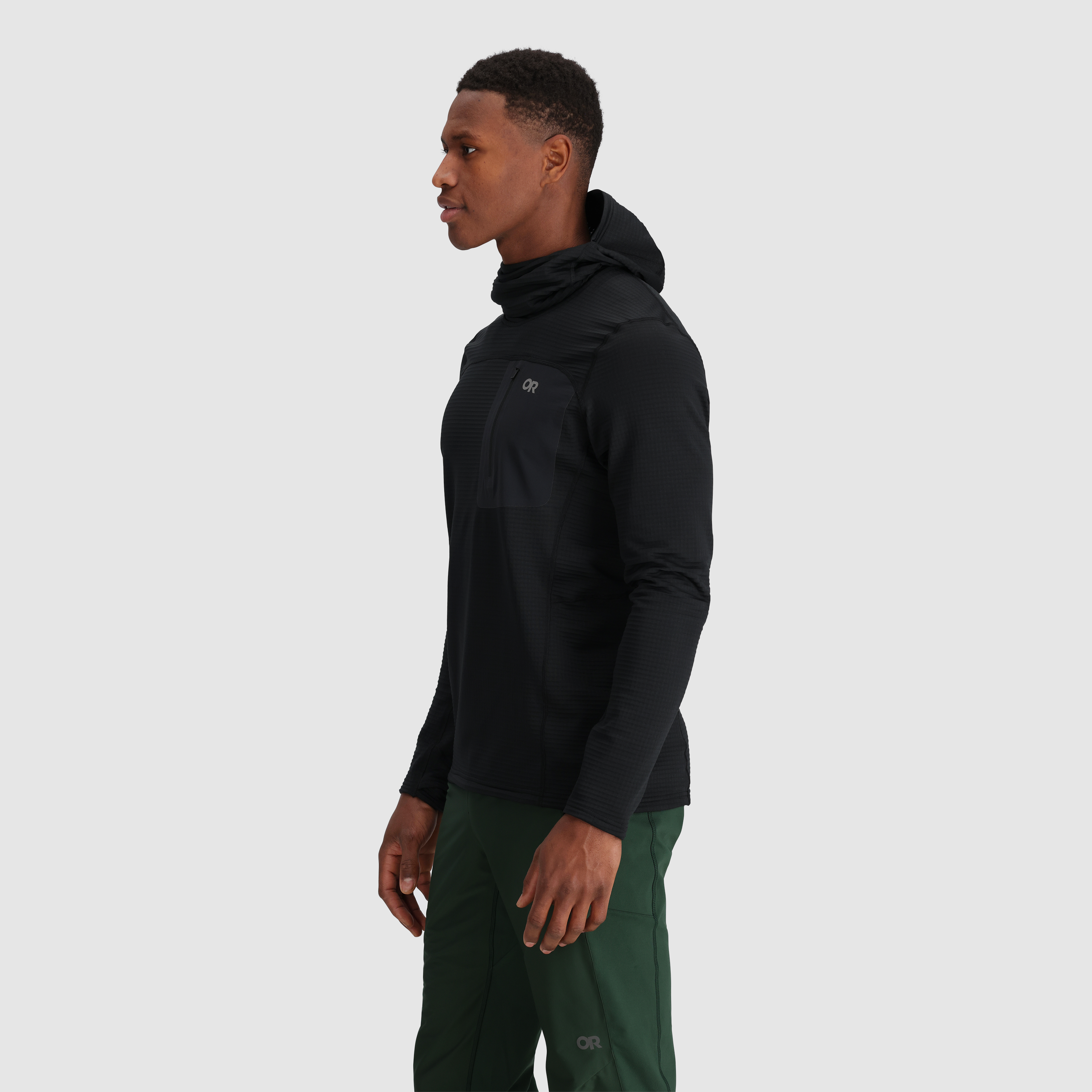 Men's Vigor Grid Fleece Pullover Hoodie - Warm Winter Zip Up Sweatshirt for Outdoor Activities & Casual Wear