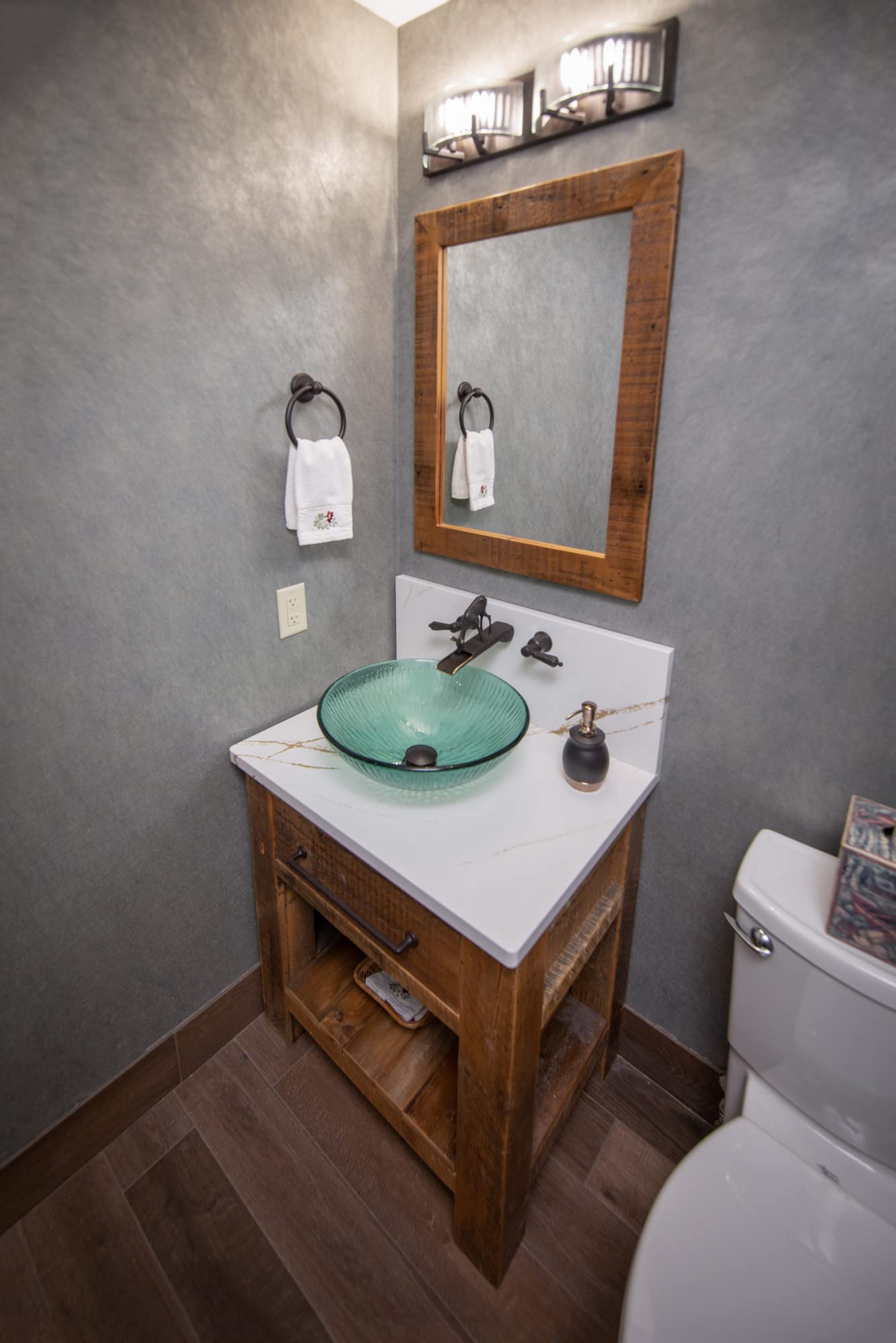 Round Glass Vessel Sink for Bathroom - Modern Green Drops Design, Above Counter Basin for Vanity, Perfect for Contemporary Home Decor & Spa Style Bathrooms