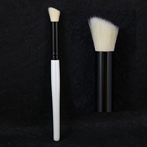 Professional Angled Contour Brush - Synthetic Shader Eyeshadow Brush for Blending, Highlighting & Buffing | Vegan Makeup Tool for Eyes & Face | Perfect for Contouring, Smokey Eyes & Everyday Makeup