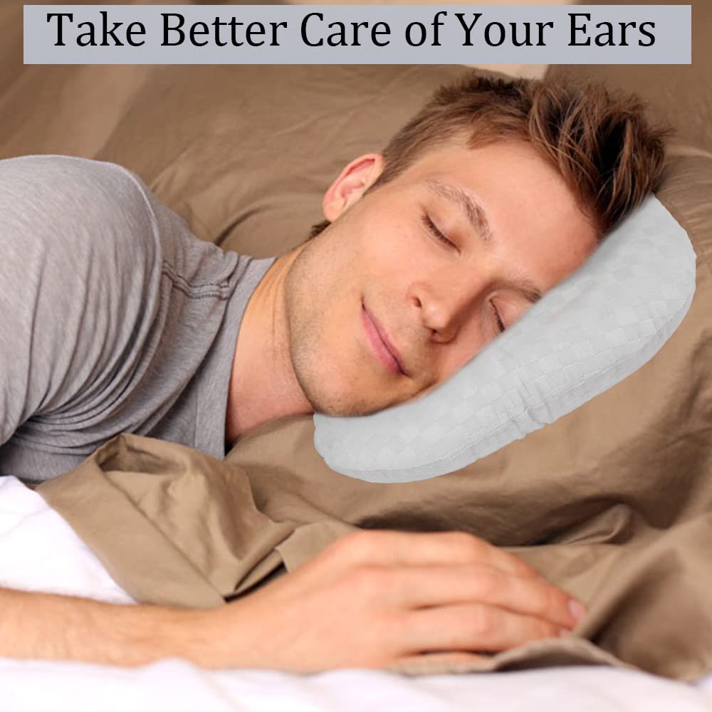 **Ear Piercing Pillow for Side Sleepers - O-Shaped Memory Foam Pillow with Ear Hole for CNH, Ear Pain & Pressure Relief - Perfect for Post-Piercing Care, Ear Infections & Comfortable Side Sleeping**