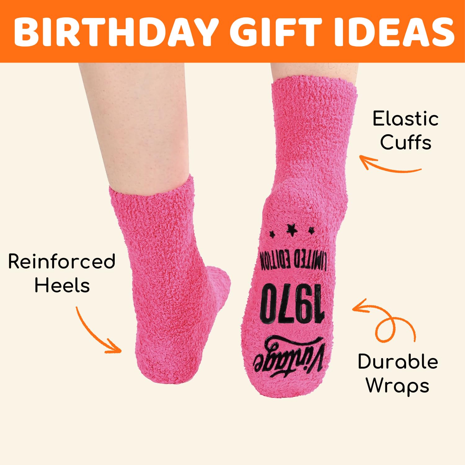 HappyPop 55th & 60th Birthday Gifts for Women - Funny Novelty Socks for Mom, Grandma & Senior Women (51-60 Years Old) - Perfect Retirement, Mother's Day & Special Occasion Gifts for Elderly Ladies