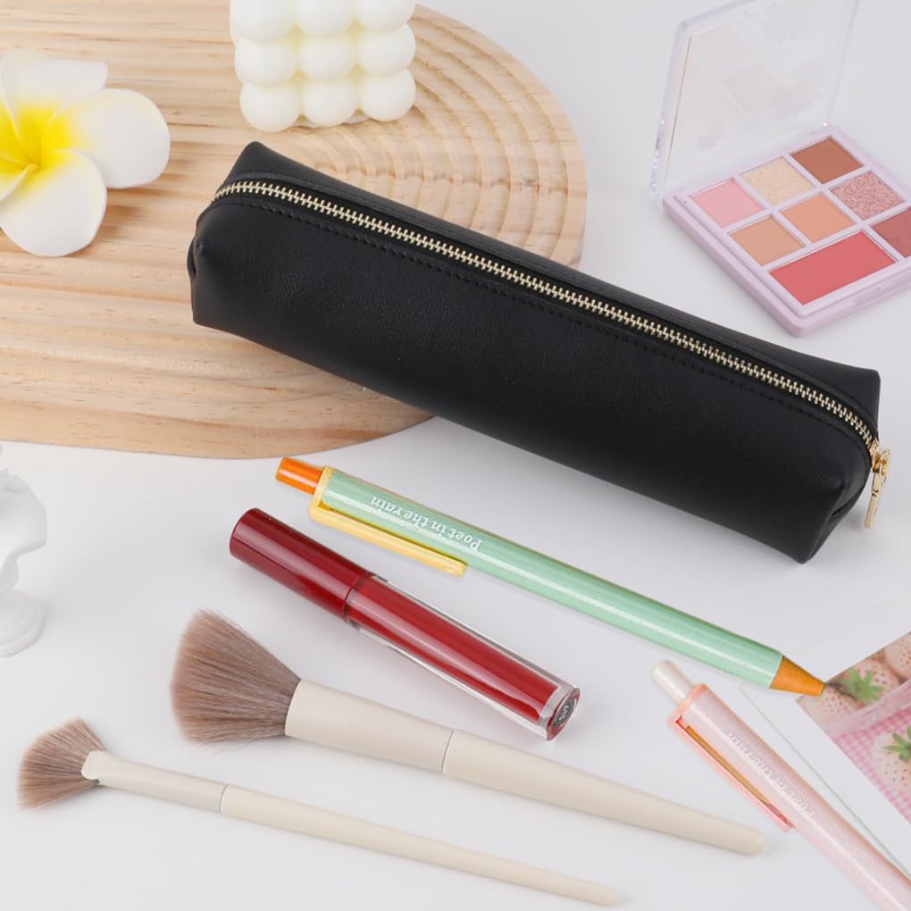 Oyachic PU Leather Pencil Case - Stylish Cosmetic Makeup Bag & Work Organizer for Pens, Pencils, Markers | Perfect for Office, School & Travel Accessories Storage