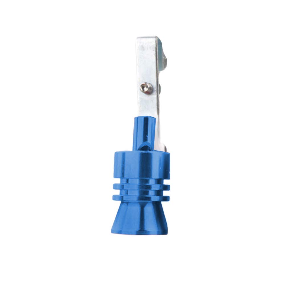 Turbo Aluminum Exhaust Pipe Whistle - Car Modified Loud Sound Maker for Enhanced Engine Noise (Blue, Large) - Perfect for Performance Cars, Off-Road Vehicles & Custom Auto Shows