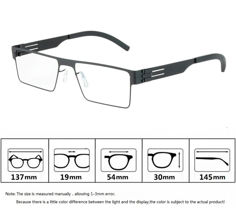 Aimee Women's Full Rim Square Stainless Steel Eyeglasses Frame 61004 - Stylish & Durable Eyewear for Work, Reading & Everyday Fashion