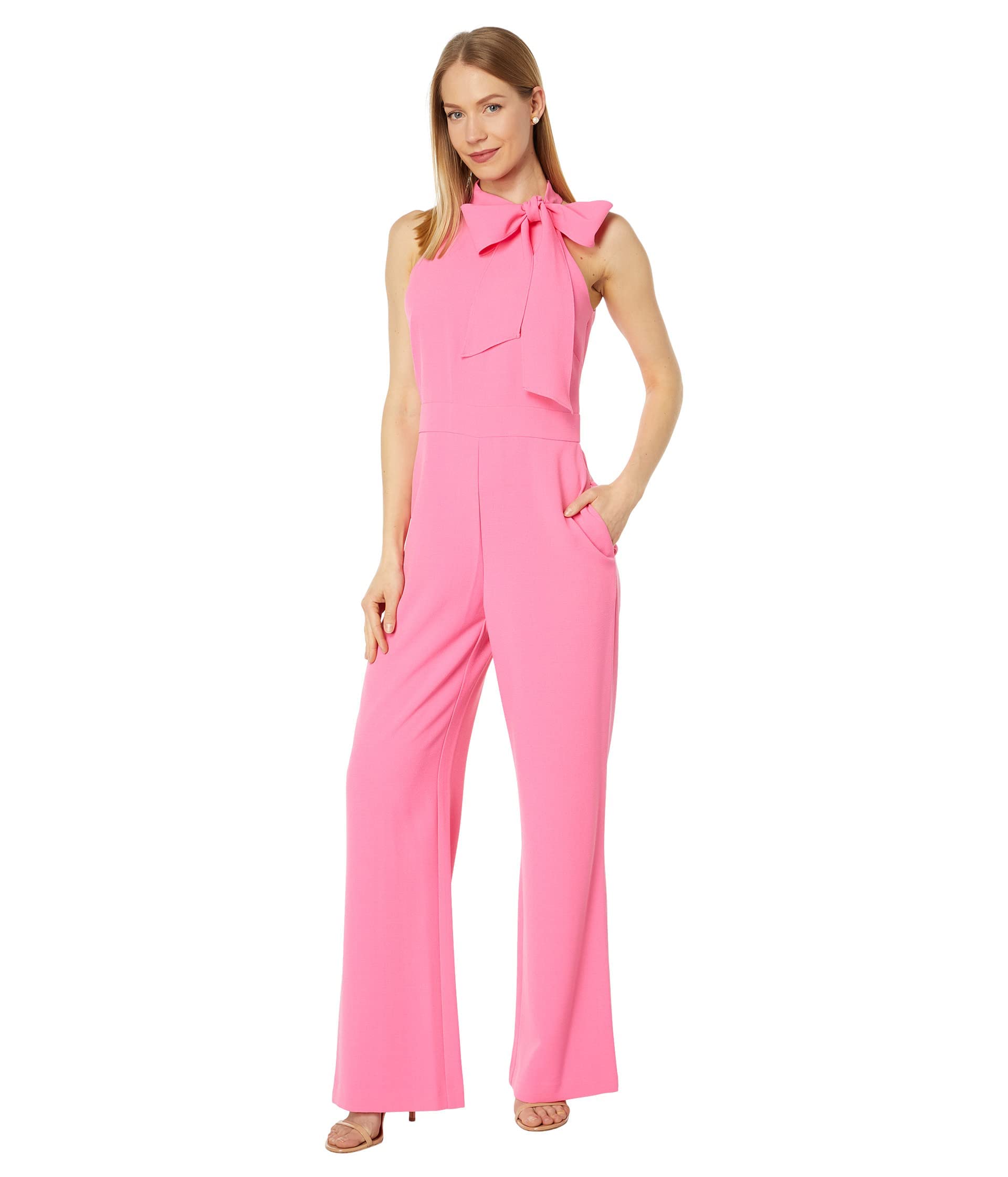 Vince Camuto Women's Signature Crepe Jumpsuit - Elegant One-Piece Romper for Casual & Evening Wear | Perfect for Parties, Dates & Office Outfits