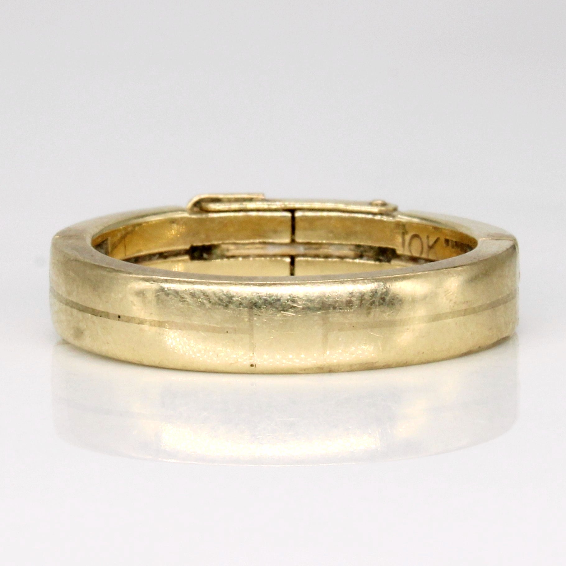 10K Yellow Gold Hinge Ring for Women - Size 6.5 - Elegant Stackable Band for Everyday Wear, Anniversary Gift & Special Occasions