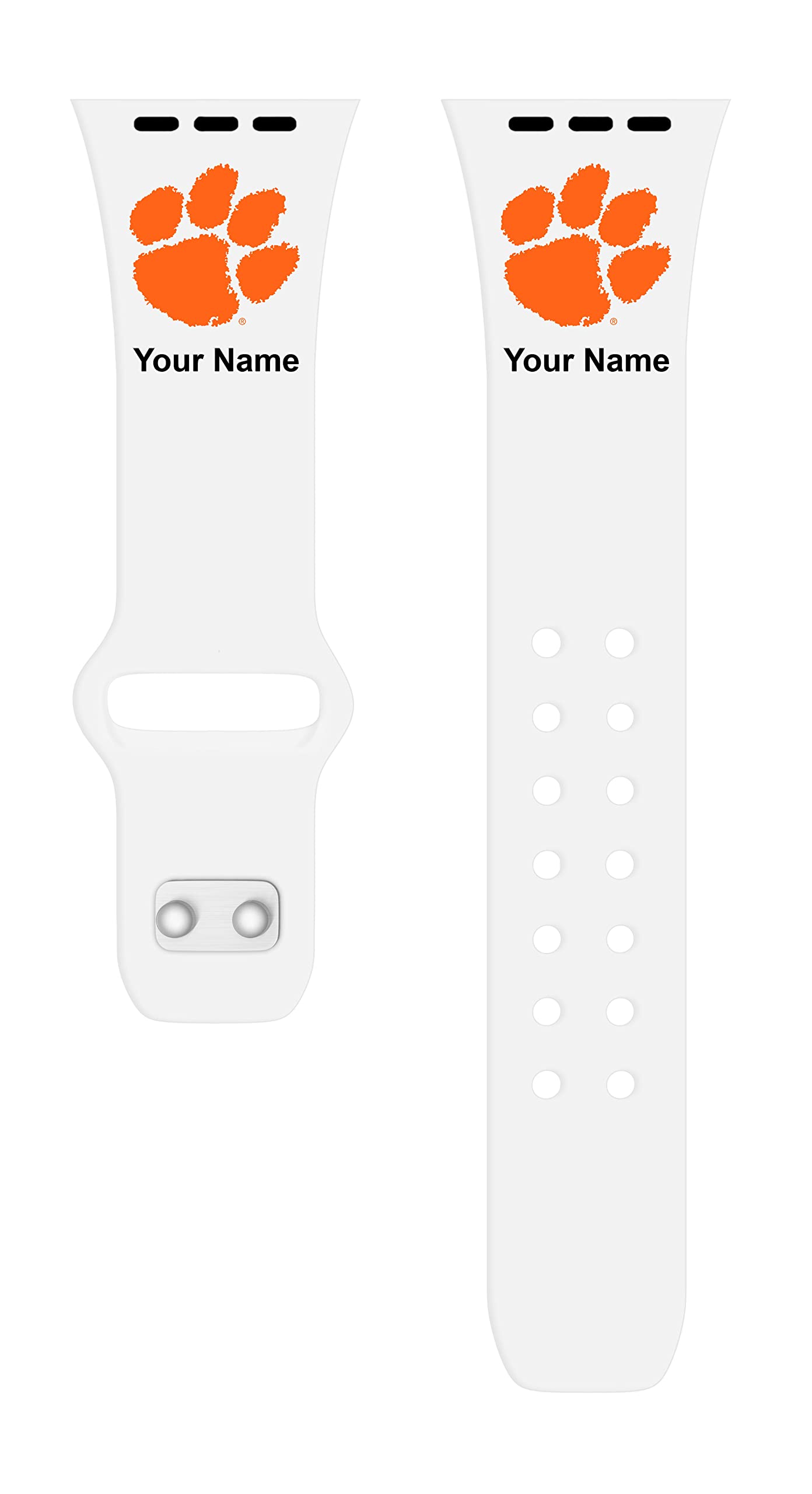 Custom Clemson Tigers HD Watch Band Compatible with Apple Watch Series 1-9 – Stylish & Durable Silicone Strap for Sports, Workouts & Everyday Wear