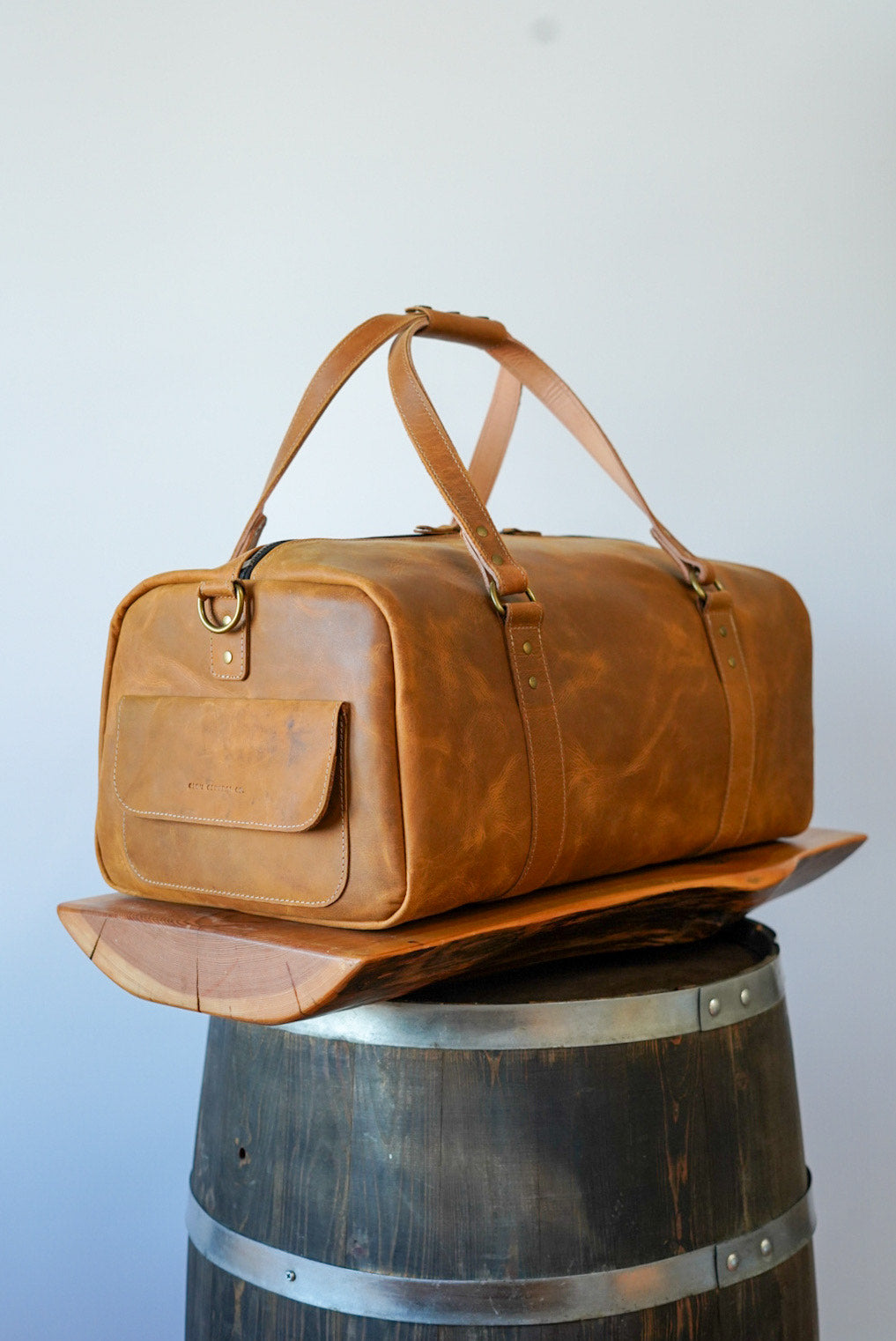 Water Buffalo Tan Leather Weekend Warrior Bag - Durable & Stylish for Travel, Work & Outdoor Adventures