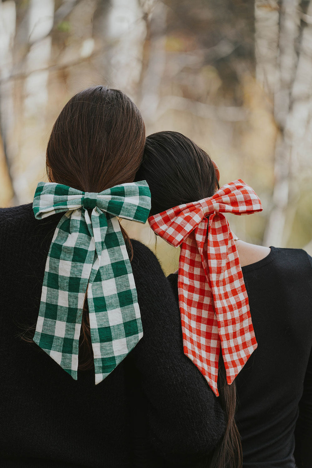 Gingham Bow Hair Accessories - Cute Hair Bows for Women & Girls - Perfect for Weddings, Parties & Everyday Style