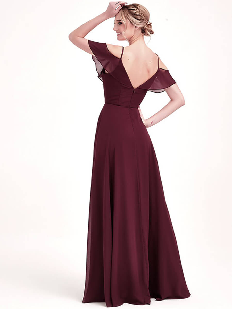 1 of 3 Ways Cap Sleeve Olive Chiffon Convertible Bridesmaid Dress - Elegant Wedding Party Attire for Bridesmaids, Formal Events & Special Occasions