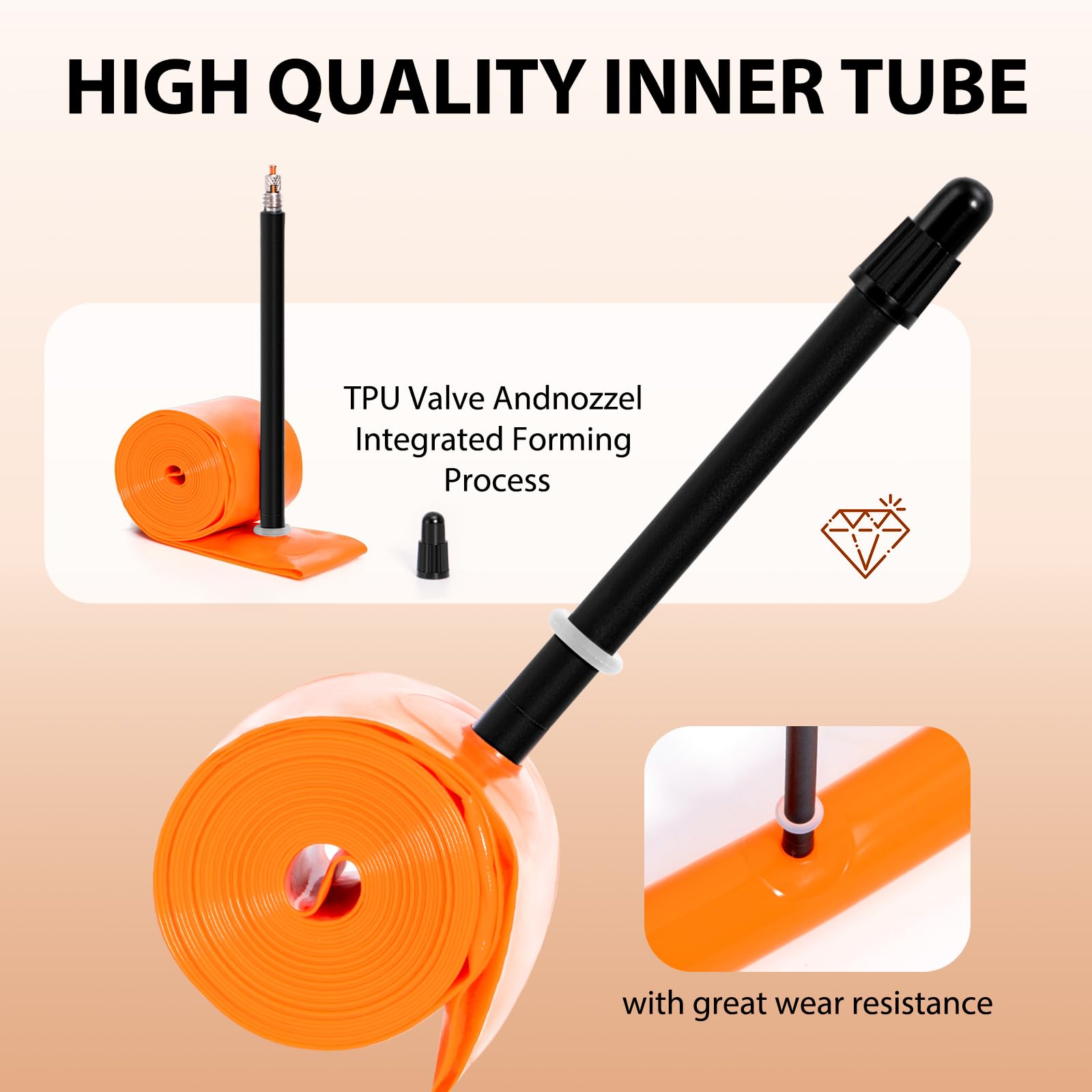 **2-Pack 700C x 18-32C TPU Bike Inner Tubes – Ultralight & Durable for Road, Gravel & AllRoad Bikes – Includes 45mm/65mm/85mm Presta Valves & Tube Patch Repair Kit – Perfect for Commuting, Racing & Long-Distance Cycling**