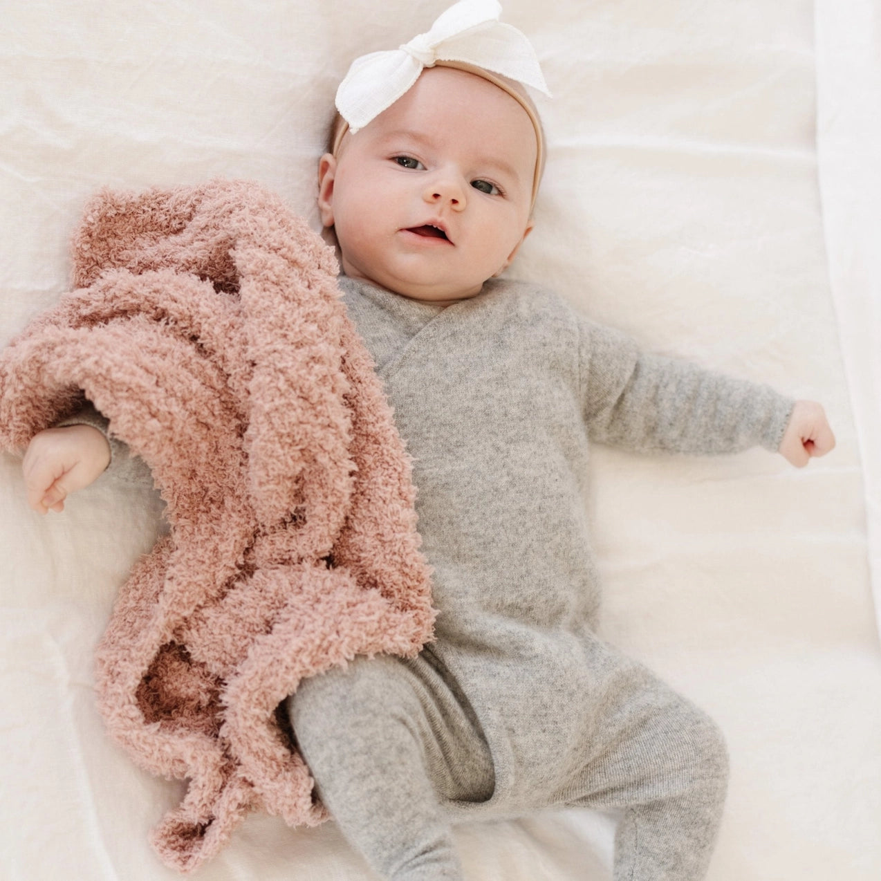 Peach Bamboni Mini Blanket - Soft & Cozy Baby Blanket for Newborns, Toddlers - Perfect for Nursery, Stroller, Car Seat & Travel