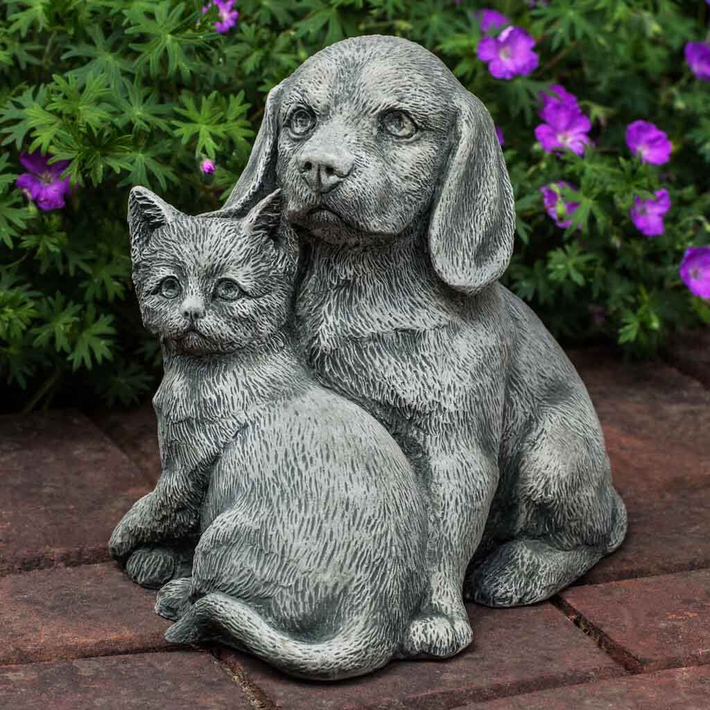 Campania International Fur Ever Friends Statue - Handcrafted Animal Figurine for Home Decor, Garden Accent, and Gift Giving