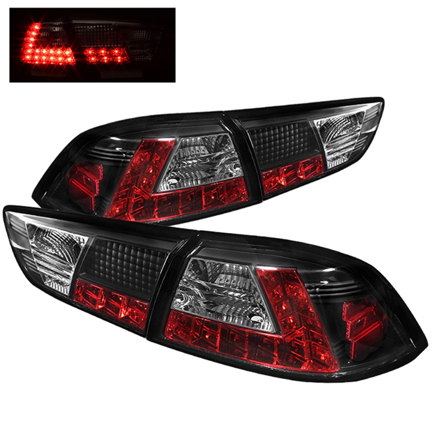 Spyder Auto 5030375 LED Tail Lights - Black/Clear Smoke Lens - High Performance Brake Lights for Trucks, SUVs & Cars - Enhances Night Visibility & Safety
