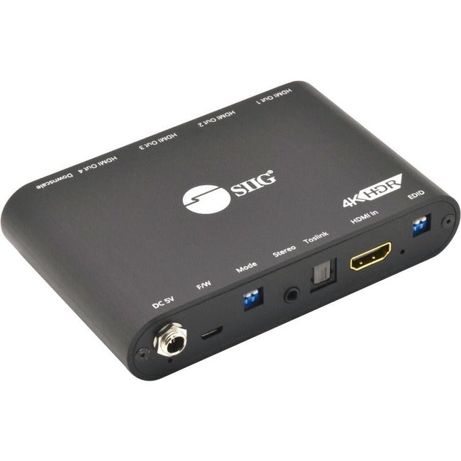 1X4 HDMI 2.0A 4K 60Hz Splitter with EDID - 4 Port HDMI Splitter for Home Theater, Gaming, and Multi-Screen Displays