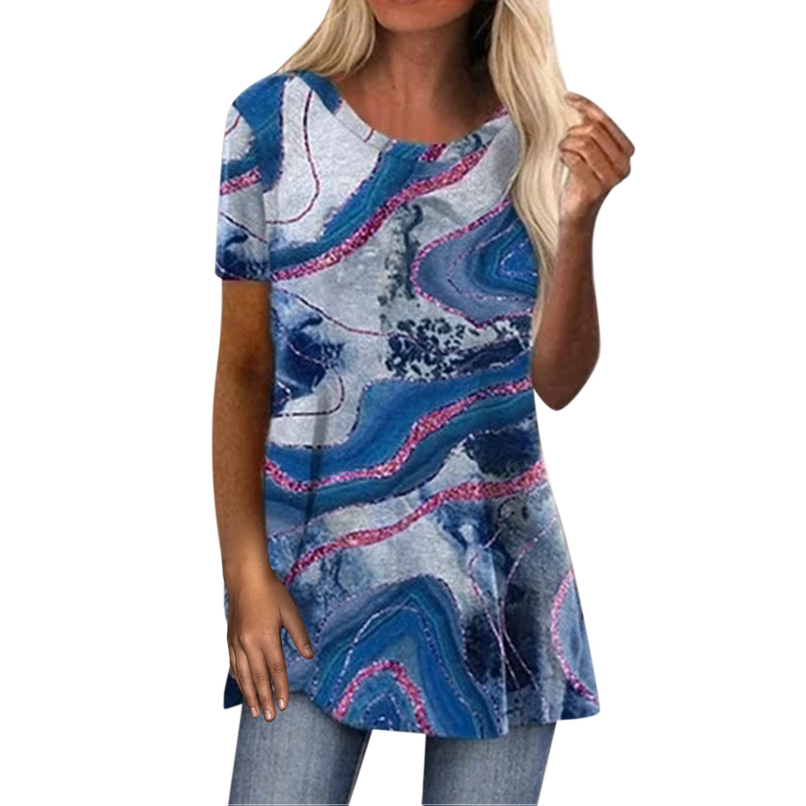 Women's Short Sleeve Flowy Casual V-Neck Tee Shirts - Summer Workout Tank Tops for Women | Perfect for Yoga, Running & Everyday Wear
