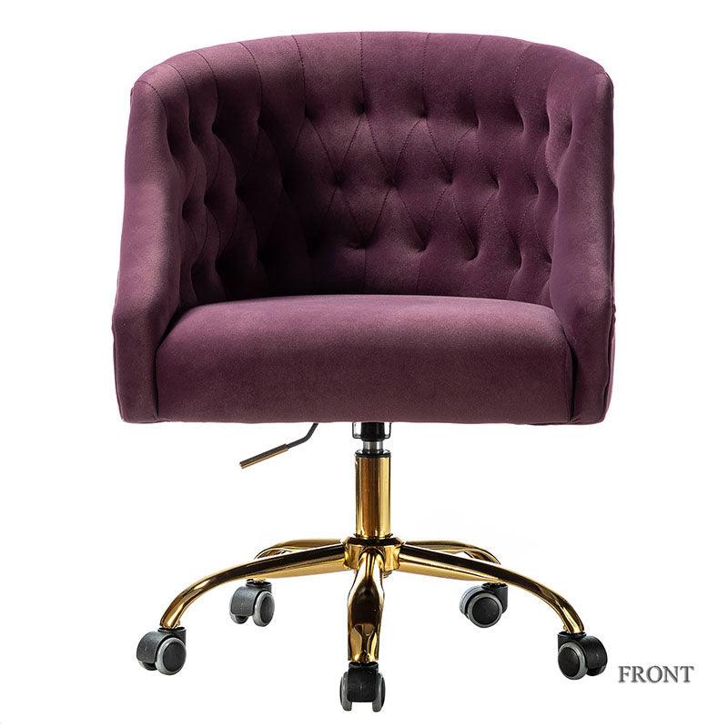 Penelope Velvet Tufted Office Chair - Ergonomic Executive Desk Chair with Lumbar Support - Perfect for Home Office, Gaming & Workspace Comfort