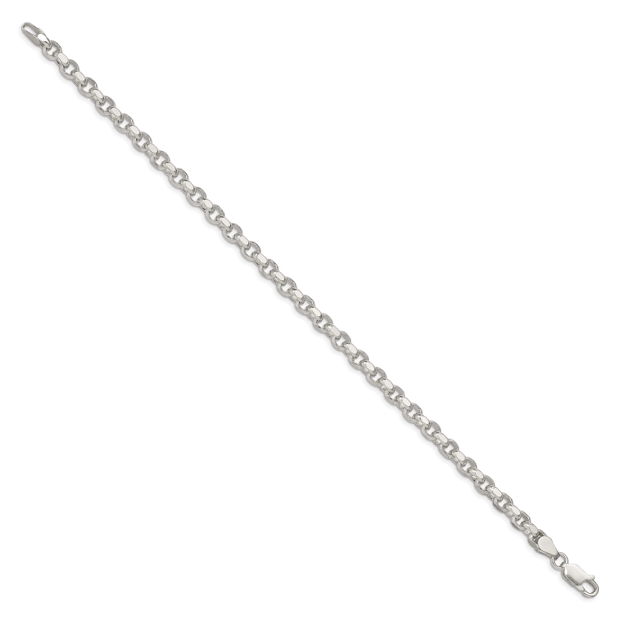 IceCarats 925 Sterling Silver 4mm Cable Link Chain Bracelet for Women - Dainty & Elegant Jewelry Gift for Birthday, Anniversary & Everyday Wear