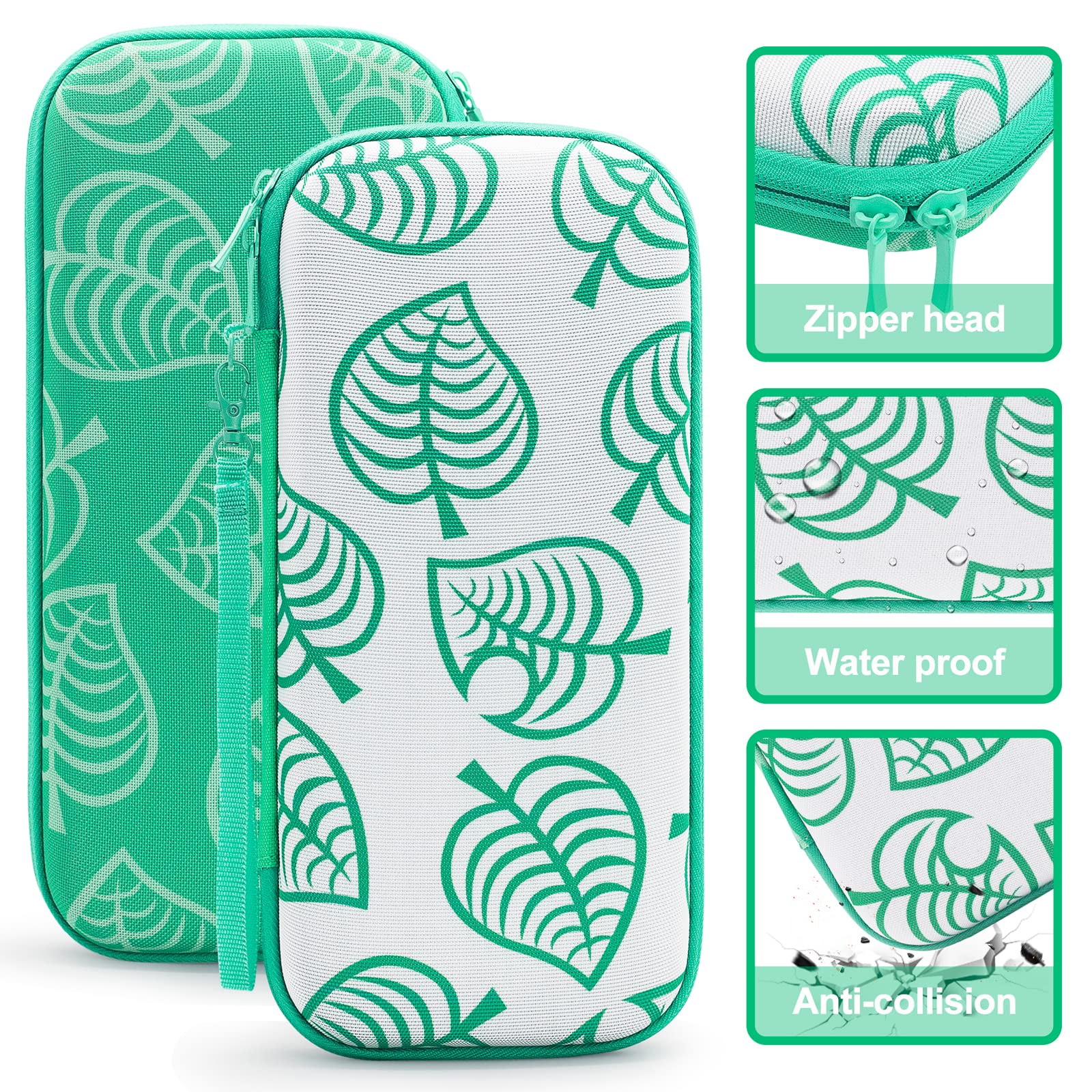 BRHE Protective Case for Nintendo Switch OLED - Animal Crossing Travel Carrying Case with Accessories Kit - Portable Gaming Storage for Travel & Home Use