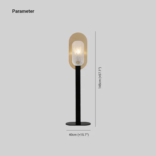 Modern Rectangular Rounded Corner Marble Floor Lamp - Elegant Home Decor Lighting for Living Room, Bedroom, or Office