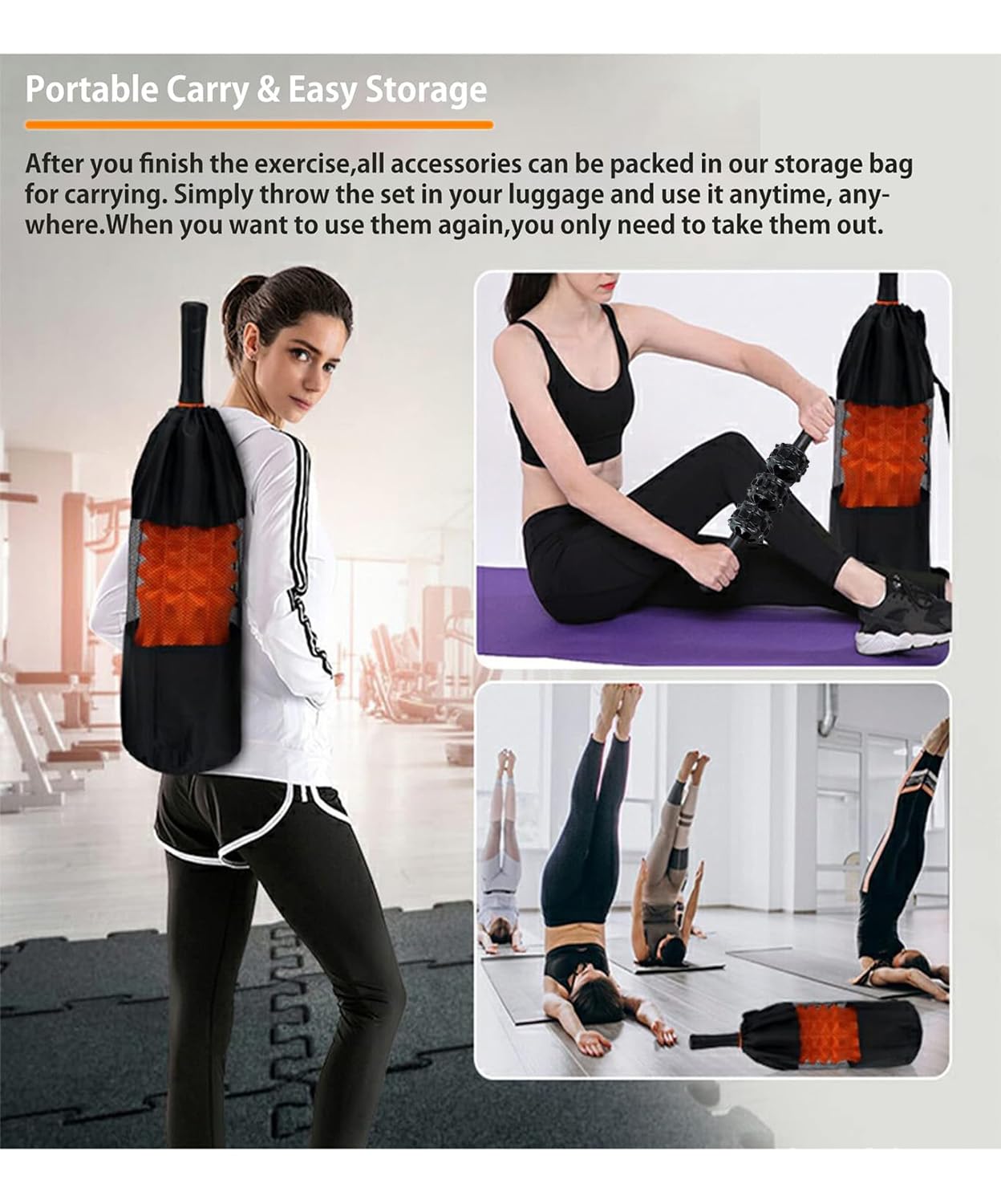 **OVTSPO 9-in-1 Foam Roller Set for Deep Tissue Massage & Pain Relief – Includes Hollow Core Massage Roller, Peanut Ball, Spiky Ball, Resistance Bands, Stretching Strap & More – Perfect for Back, Legs & Muscle Recovery – Pink**    *(Ideal for Post-Workout Recovery, Yoga, Physical Therapy & Home Gym Use)*