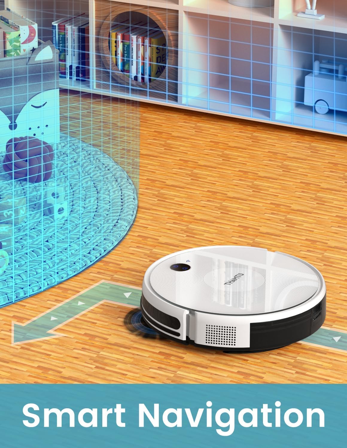 Smart Robot Vacuum and Mop Combo - 2-in-1 Self-Charging with Strong Suction & Alexa Voice Control - Ideal for Hardwood Floors & Pet Hair Cleaning - Home & Office Use