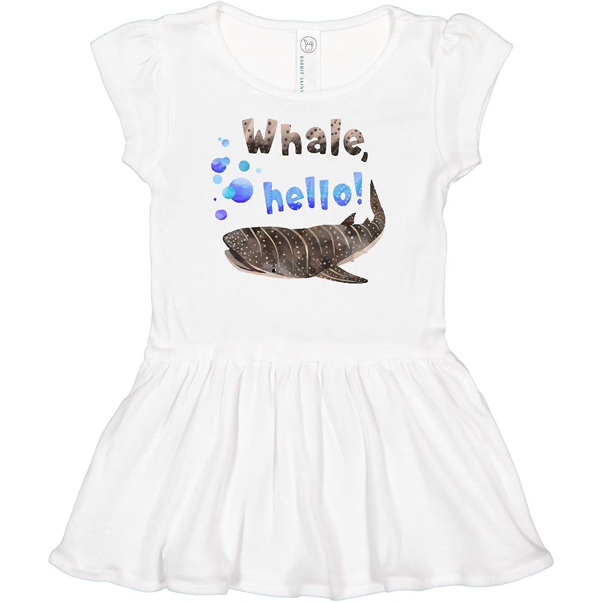 Inktastic Whale Hello Cute Whale Shark with Bubbles Baby Girl Dress - Adorable Infant Outfit for Beach, Birthday & Photo Shoots