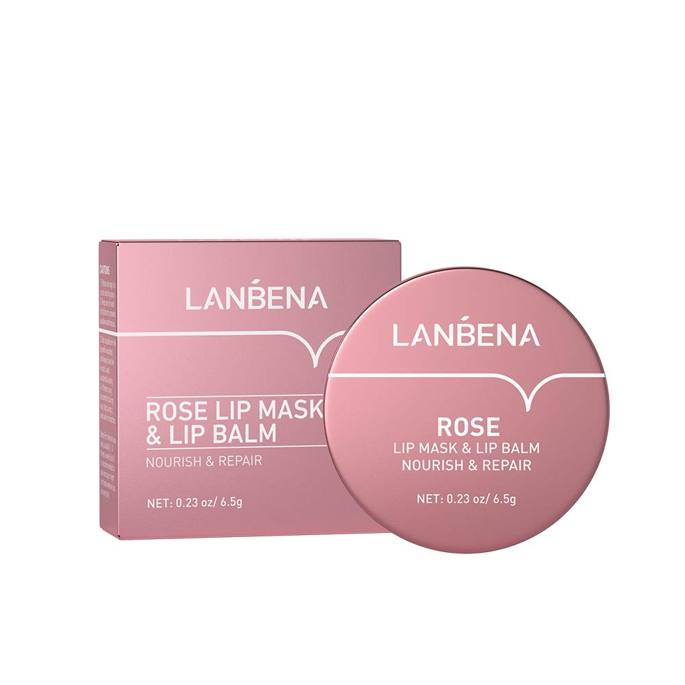 Rose Lip Scrub & Mask - Moisturizing Lip Treatment for Dry Lips, Exfoliates Dead Skin, Reduces Fine Lines & Boosts Elasticity | Perfect for Night Care & Pre-Lipstick Prep