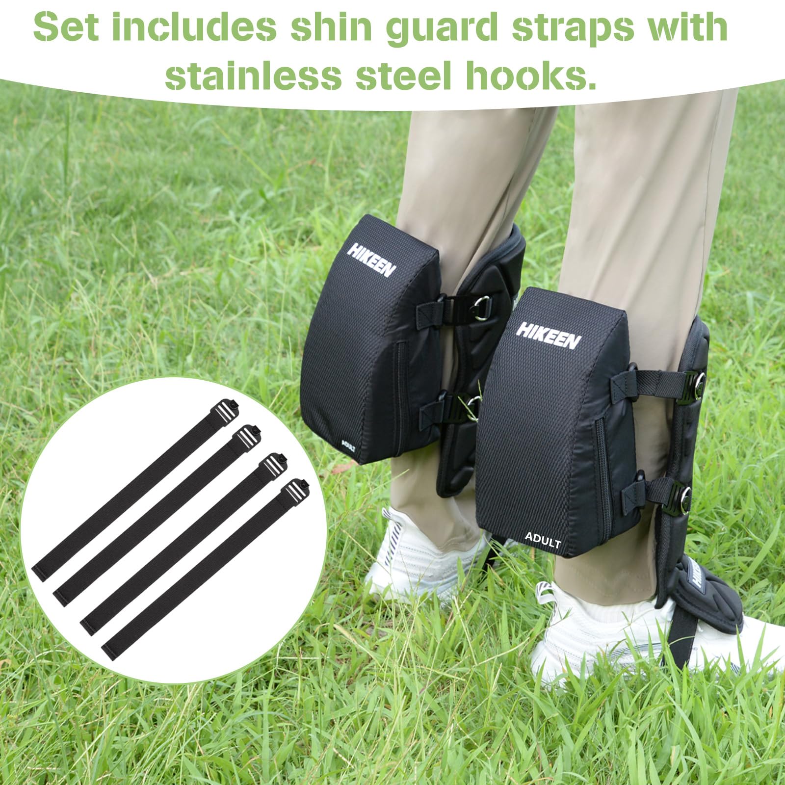 Hikeen Knee Savers for Baseball & Softball Catchers - Removable Sponge Knee Pads with Wedge Support for Adults - Perfect for Catching, Training & Game Protection