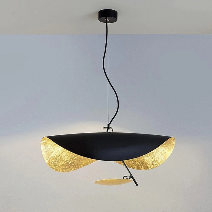 Modern Giorgio Pendant Light - Elegant Hanging Chandelier for Dining Room, Kitchen Island & Bedroom Lighting - Gold/Bronze Finish Glass Shade Ceiling Light Fixture