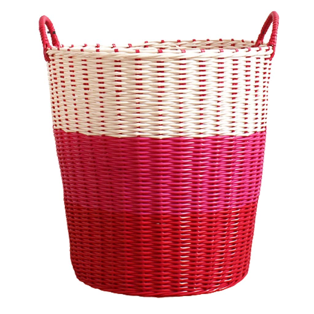 Large Washable Laundry Basket - Foldable Storage Organizer for Clothes, Toys & Household Items | Medium Red Collapsible Bin | Perfect for Bedroom, Nursery, Laundry Room & Closet Organization