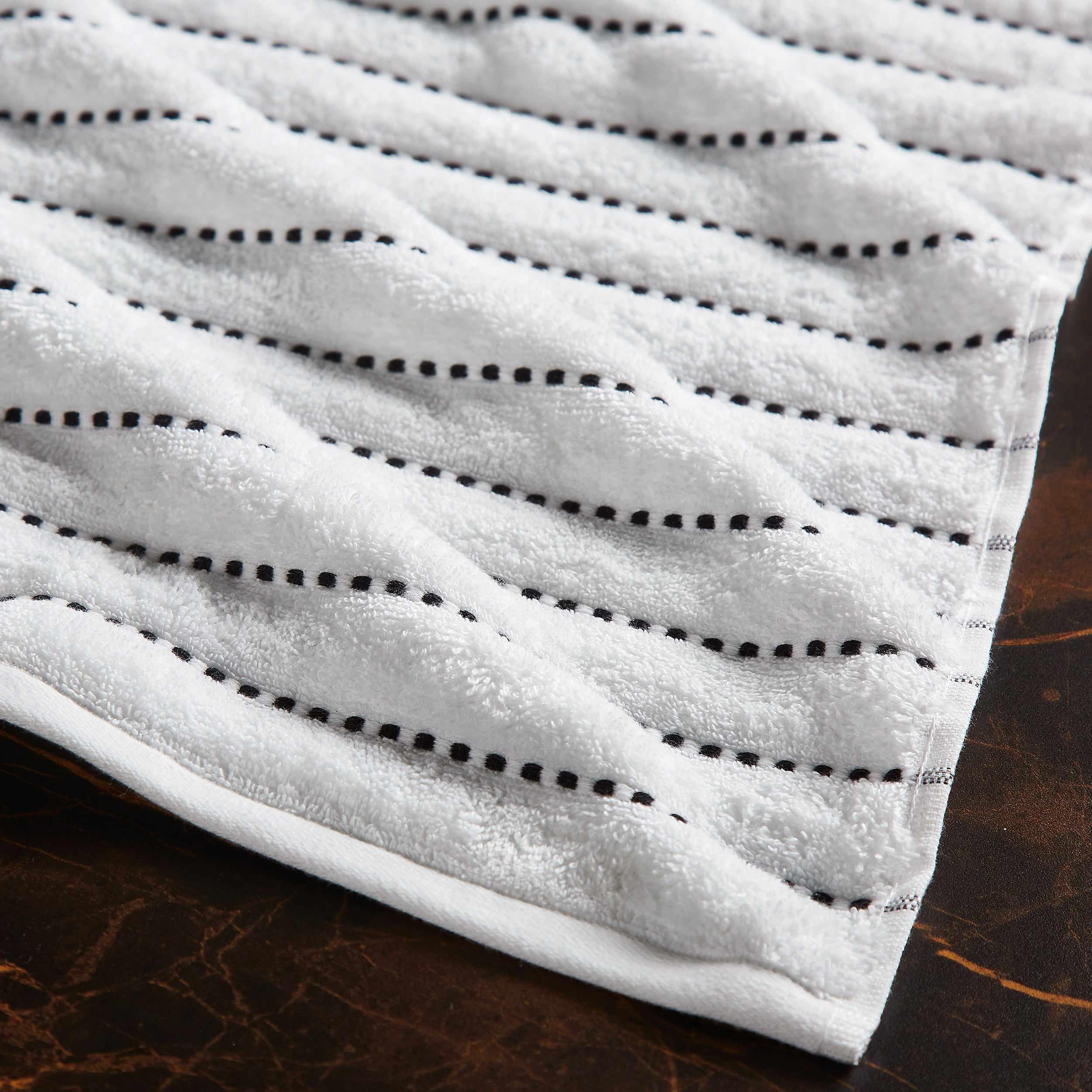 Organic Cotton Wave Plush Stripe 2-Piece Bath Sheet Towel Set - Ultra Soft & Absorbent for Spa, Bathroom & Beach Use