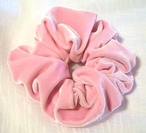 Luxury Pink Velvet Hair Scrunchies for Women - Extra Large Soft Elastic Hair Ties for Thick Hair - Perfect for Workouts, Yoga, and Everyday Styling